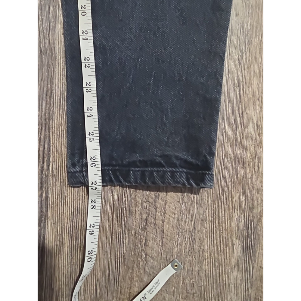 Vintage Bongo Jeans Women Size 13 Mom Jeans Black Wash Y2K Zipper Ankle - Picture 7 of 12